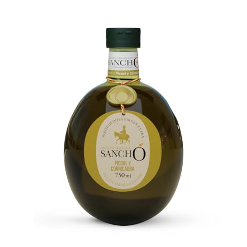 Aceite de Oliva Virgen Extra Sancho | Variedad Picual y Cornicabra - 1 Botella Pet (plástico alimentario) de 750ml | Calidad nutricional excepcional