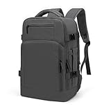 ZHXX Mochila Viaje Cabina Avion 40x20x25, Mochila Cabina para Ryanair, Bolsa de Viaje Ryanair 40x20x25 Es Impermeable, Equipaje de Mano con Puerto de Carga y Bolsillo Antirrobo. (Gris Elegante)