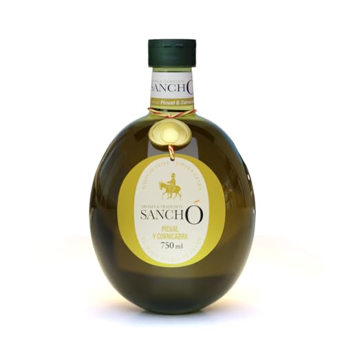 Aceite de Oliva Virgen Extra Sancho | Variedad Picual y Cornicabra - 1 Botella PET (plástico alimentario) de 750ml | Directo del productor hasta tu mesa | Calidad nutricional excepcional