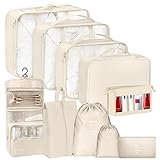 Teenza Organizador Maleta, 10 Piezas Bolsas Organizadoras Maleta Packing Cubes para Cosméticos, Ropa, Zapatos, Bolsas Viaje Organizador Organizador Equipaje para Guardar Ropa Mientras Viaja y en Casa