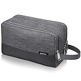 WANDF Neceser Viaje Bolsa de Aseo Impermeable Organizador de Maquillaje Kit Dopp para Hombre Mujer(A-Denim Grey)